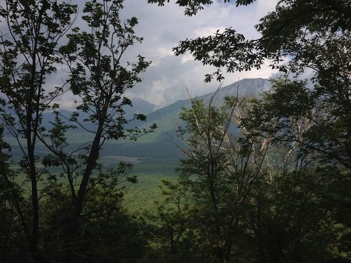 View of Nantai Mountain from the Takayama trail, Nikko Japan