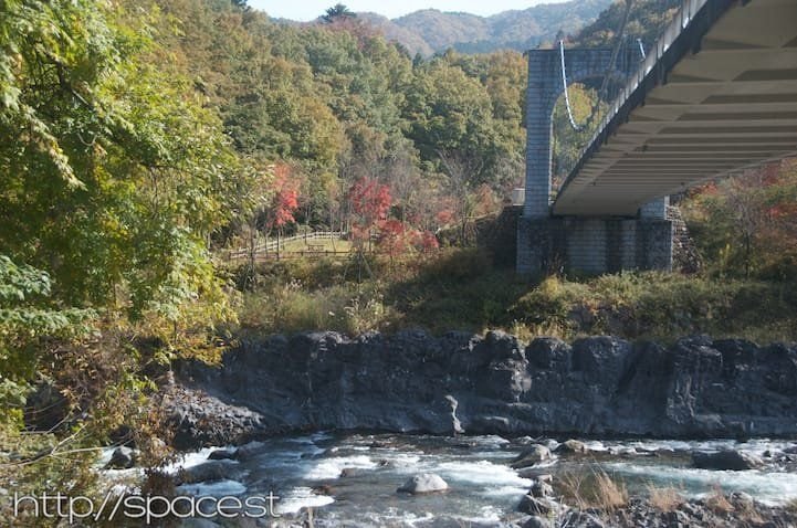 Under Dainichi Bridge at Daiya River