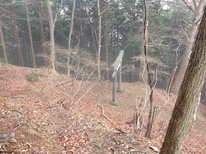 Looking back on the gate from further along and higher on the trail