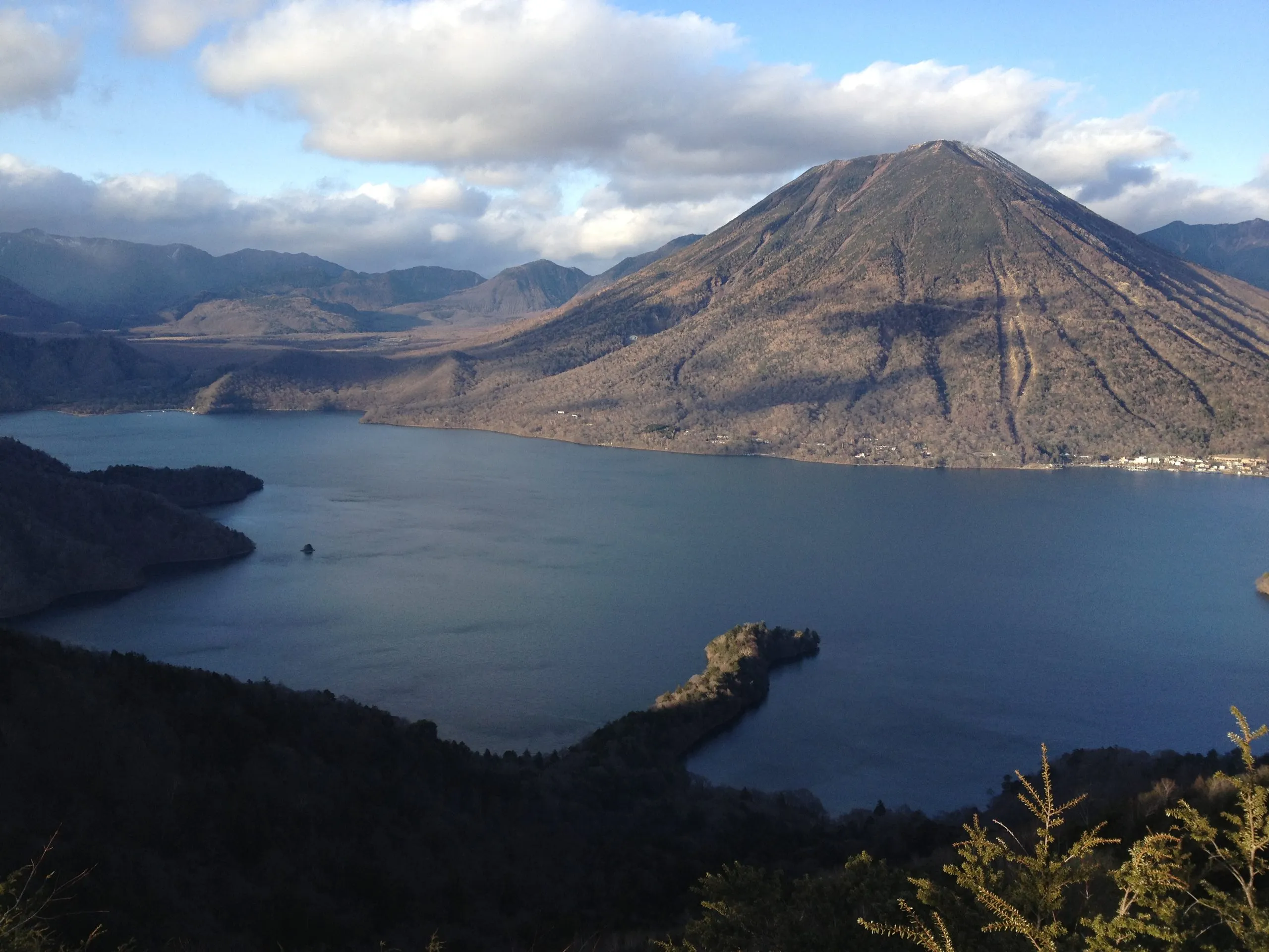 Lake Chuzenji from the lookout, Hangetsu hiking trail, Nikko Japan