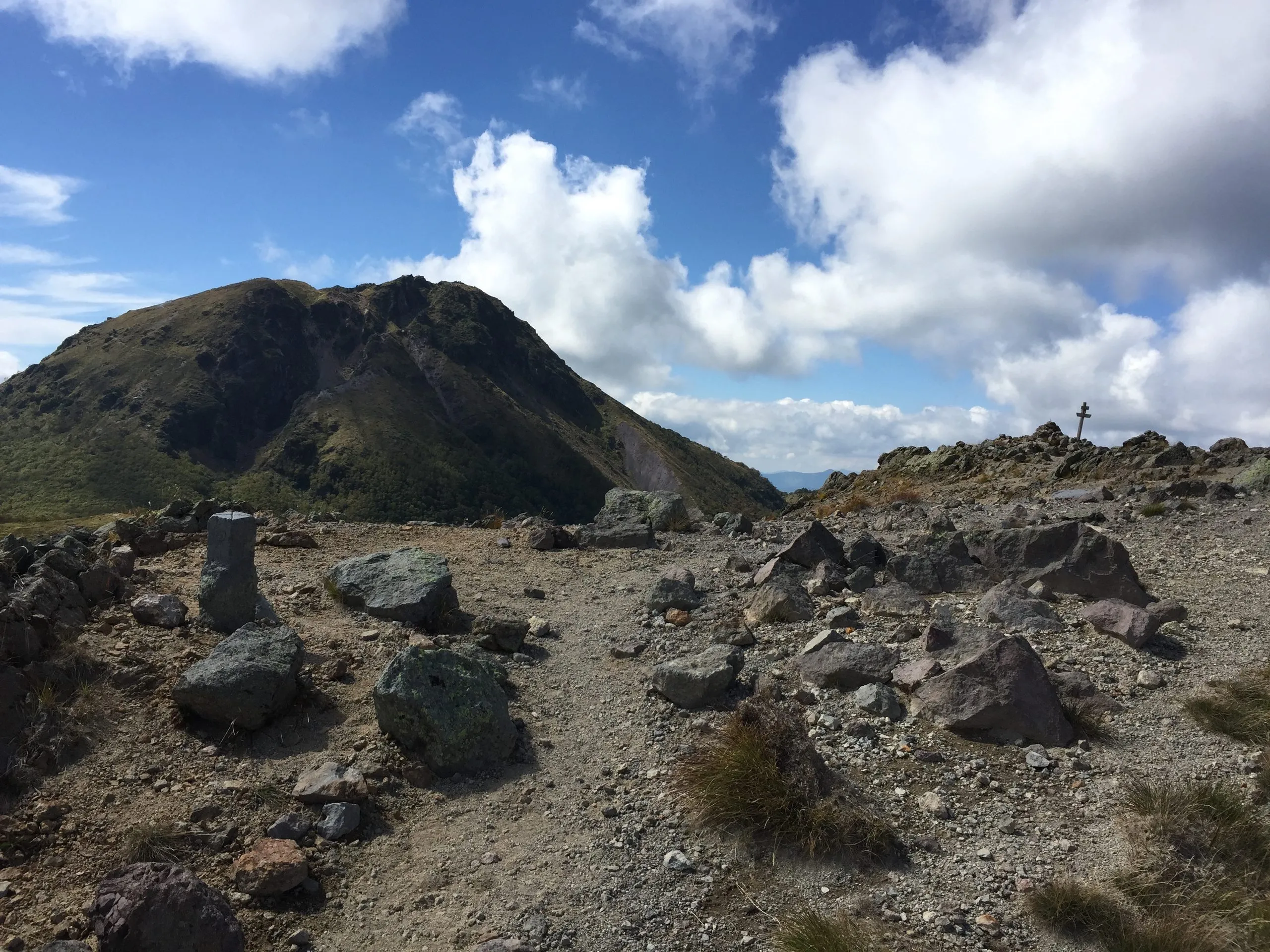 Bare volcanic rock and lava on the summit of Mount Shirane, Nikko Japan