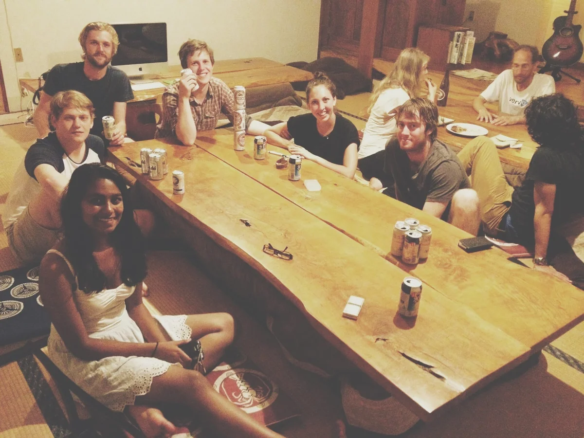 Guests in common room upstairs in the main building