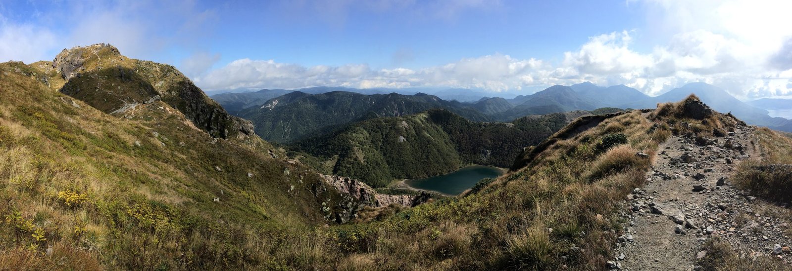 Panoramic view from the summit of Mount Shirane over the Nikko range, Nikko Japan
